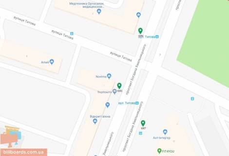 Скролер, Скрол A у Дніпро (Дніпропетровськ), 3.14х2.32  просп. Богдана Хмельницького - вул. Титова, буд. №1, біля світлофору - 169464 схема