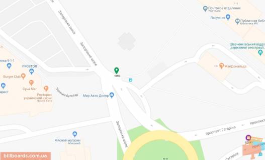 Скролер, Скрол A у Дніпро (Дніпропетровськ), 3.14х2.32  просп. Гагаріна, навпроти ТРЦ ДАФІ, біля ресторану МАКДОНАЛЬДС, біля світлофора - 169479 схема