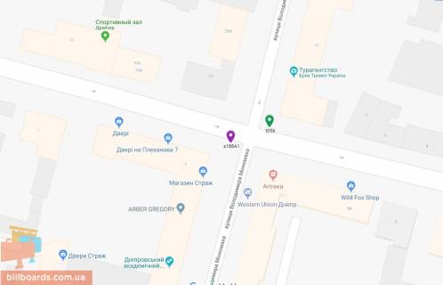 Беклайт A у Дніпро (Дніпропетровськ) Січеславська Набережна вул. (Колиш. Набережна Леніна вул.) - Словацького вул., 1 схема