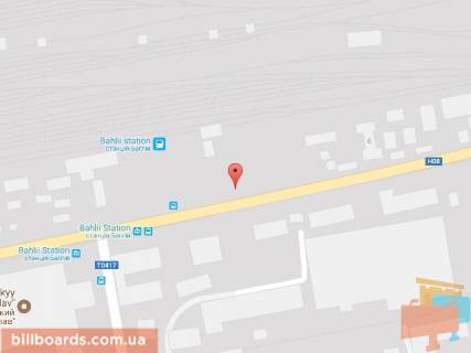 Білборд, Бігборд (Борд)  B у Кам'янське (Дніпродзержинськ), 6х3  вул. Січеславський шлях, район станції "Баглій" схема