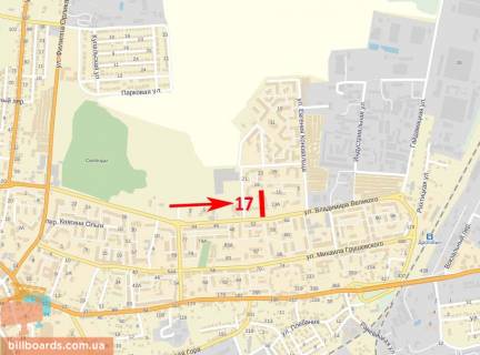 Билборд B в Дрогобыче Володимира Великого вул., 9 схема