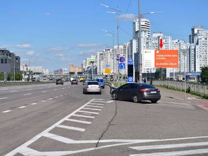 Видеоборд A у Києві, 3x6  Бажана пр. - ул.Заречная, в сторону ст. м. "Осокорки", з центру - 292395 Фото 1