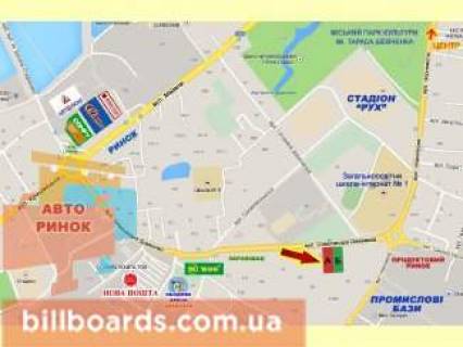 Билборд A в Ивано-Франковске Довженка вул., 4 схема