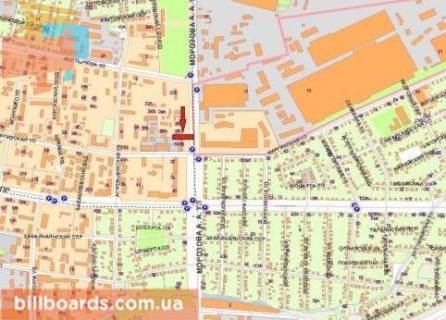 Билборд A в Харькове Морозова вул., 30 схема