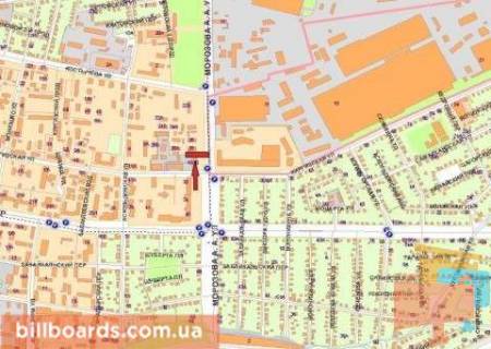 Билборд B в Харькове Морозова вул., 30 схема