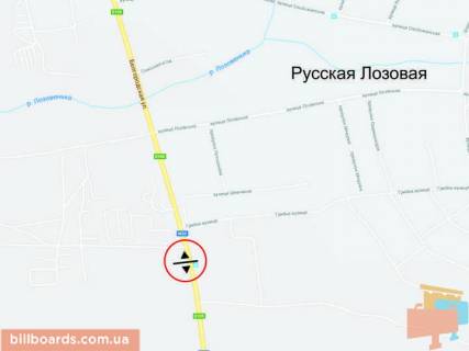 Билборд A в Харькове Траса Харків - Бєлгород схема