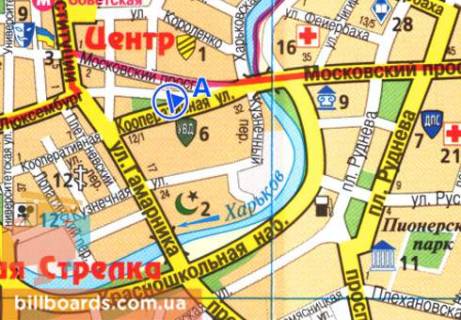 Скроллер  в Харькове Кооперативная ул. / Армянский пер. - 80917 схема