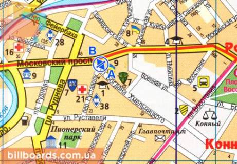 Ситилайт  в Харькове Московский пр. / Хмельницкого бул., 3 схема