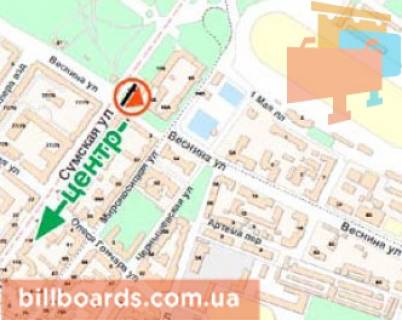 Призматрон, Призма A у Харкові Весніна вул. - Сумська вул. (до Сумської вул.) - 89711 схема