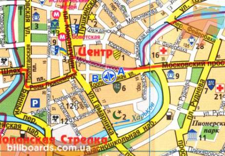 Скроллер  в Харькове Кооперативная ул., 24, напротив, в сторону Университетская ул. - 81042 схема