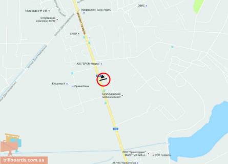 Билборд  в Харькове Гагарина пр., 352 схема