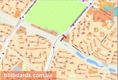 Билборд A в Харькове Тракторобудівників пр., 79/42, навпроти схема