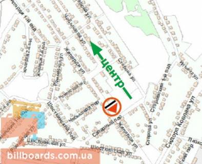 Билборд A в Харькове Жилярді вул., 77 / Старова вул. схема