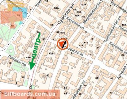 Скроллер B в Харькове Ярослава Мудрого вул. (колиш. Петровського вул.), 5 / Мироносицька вул. - 155334 схема