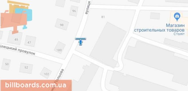 Билборд  в Харькове Полевая ул., 81 схема