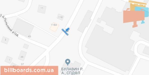 Білборд, Бігборд (Борд)   у Харкові Полевая ул. / Золотой пер. схема