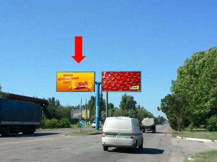 Билборд A в Херсоне, 3x6  Бериславське шосе, роздільник, в центр, ліва фото 1