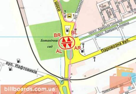 Билборд  в Херсоне 200 лет Херсона пл., 2 схема