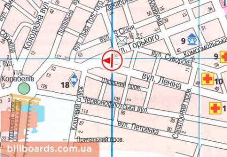 Призма  в Херсоне Театральная ул. (бывш. Горького ул.) - Греческая ул. (бывш. Ленина ул.) - 81205 схема