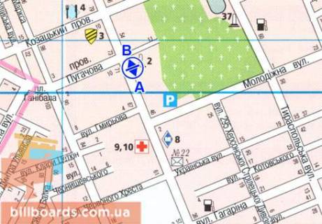 Ситилайт  в Херсоне Ушакова пр. - Пугачева ул. схема