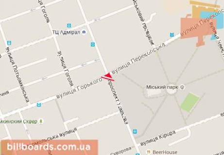 Скроллер  в Херсоне Ушакова пр. - Театральная ул. (бывш. Горького ул.) - 81242 схема