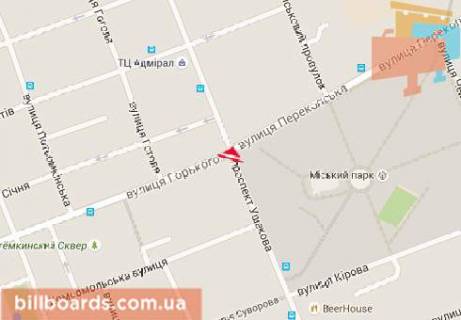 Скроллер  в Херсоне Ушакова пр. - Театральная ул. (бывш. Горького ул.) - 81243 схема