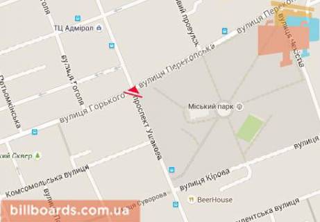 Скроллер  в Херсоне Ушакова пр. - Театральная ул. (бывш. Горького ул.) - 81245 схема