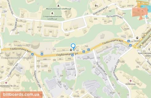 Ситилайт A в Киеве Глибочицька вул., 53__Розміщується тільки ВІНІЛ схема