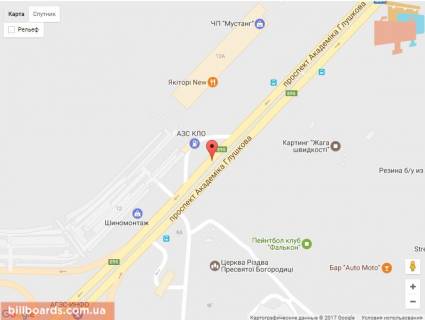 Сiтiлайт A у Києві Глушкова пр., 12, АЗС "КЛО", Київський іпподром__Размещается тільки ВІНІЛ схема