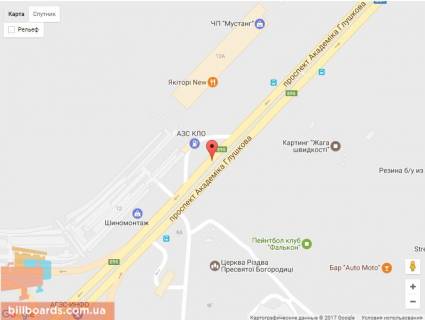 Сiтiлайт A у Києві Глушкова пр., 12, АЗС "КЛО", Київський іпподром__Размещается тільки ВІНІЛ схема