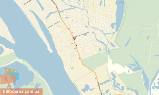 Билборд B в Киеве Центральна вул. схема