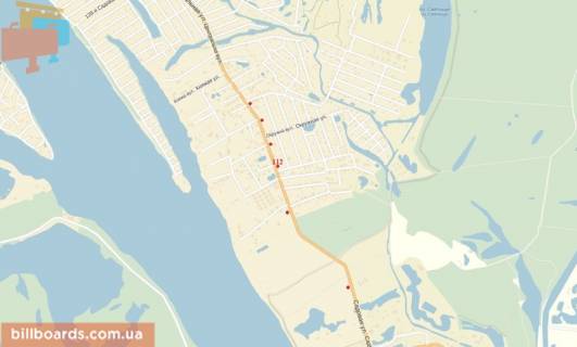 Билборд B в Киеве Центральна вул. схема