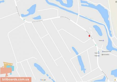 Билборд A в Киеве Центральна вул. схема