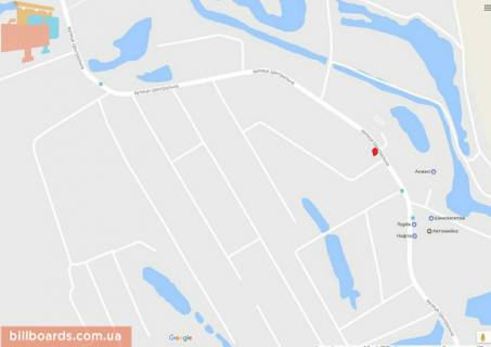Билборд B в Киеве Центральна вул. схема