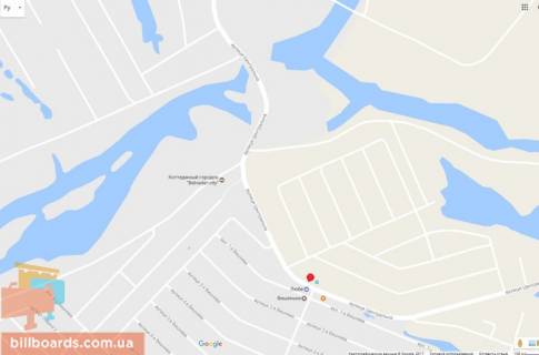 Билборд A в Киеве Центральна вул. схема