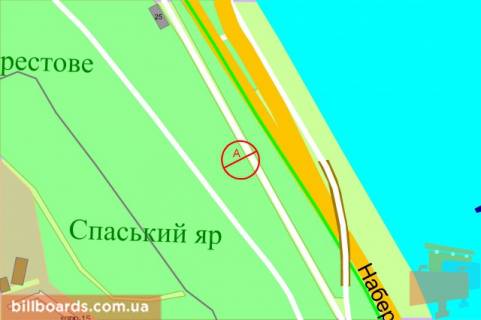 Сiтiлайт A у Києві Дніпровський спуск, в центр схема