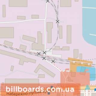 Сiтiлайт B у Києві Набережно-Лугова вул., 8 - Оленівська вул., АЗС WOG схема