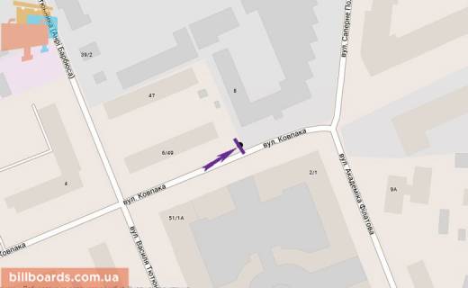 Ситилайт B в Киеве Ковпака вул. - Малевича вул. схема