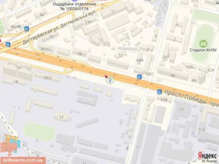 Беклайт A у Києві Победы пр., 55, возле ст.м. "Берестейская", в центр схема