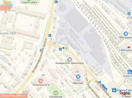 Беклайт B у Києві Огієнка вул. (Колиш. Лукашевича), 2, в сторону Південного залізничного вокзалу схема