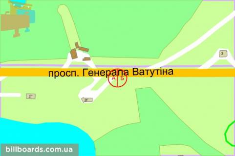 Беклайт A у Києві Шухевича ін. (Кол. Ватутіна), 2Г, біля АЗС WOG, в сторону Троєщини схема