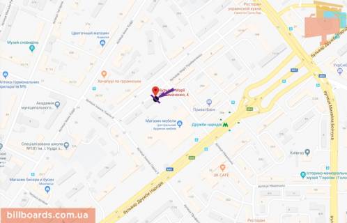 Ситилайт B в Киеве Приймаченко бул., 4, навпроти схема