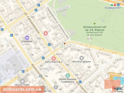 Ситилайт A в Киеве Толстого вул., 16, навпроти ресторану Велюр схема