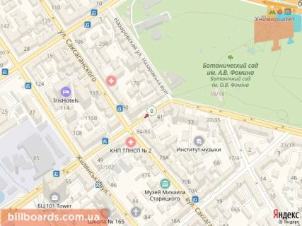 Ситилайт B в Киеве Толстого вул., 16, навпроти ресторану Велюр схема