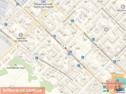 Сiтiлайт B у Києві Костянтинівська вул., 3Б / Введенська вул. схема