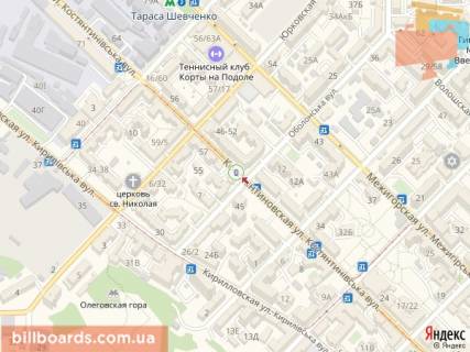 Сiтiлайт B у Києві Костянтинівська вул., 51а / Оболонська вул. схема