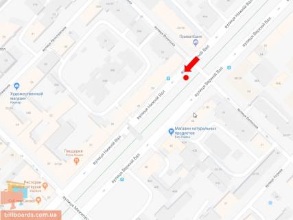 Сітіскролл A у Києві, 1.8x1.2  Нижній Вал вул., 41/27 - вул. Волоська, на світлофорі, в сторону ст.м. "Контрактова пл." схема