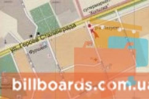 Билборд A в Кропивницкий (Кировоград), 3х6  вул. Попова /вул. Героїв України схема