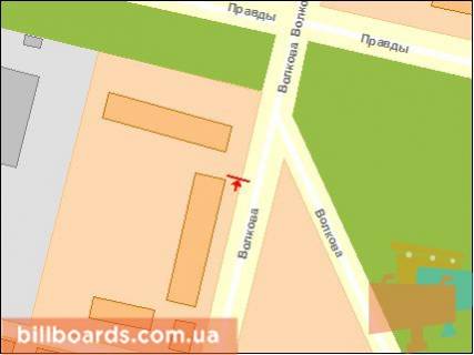 Билборд B в Кропивницкий (Кировоград), 3х6  вул. Героїв-рятувальників (Волкова) схема