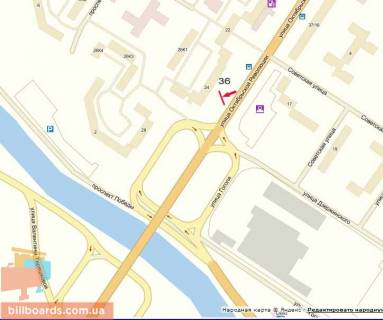 Билборд A в Кропивницкий (Кировоград), 3х6  вул. Вокзальна (вул.Жовтневої Революції)  схема